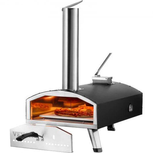 VEVOR 12 Outdoor Pizza Oven Portable Wood Pellet Pizza Oven Iron Spray Camping